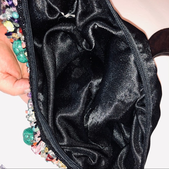 New Multi-Color Beaded Shoulder Bag -Size 13” X 6” - Picture 5 of 7